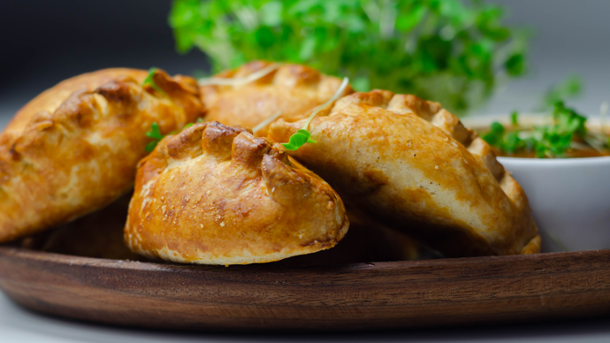 A plate of pasties